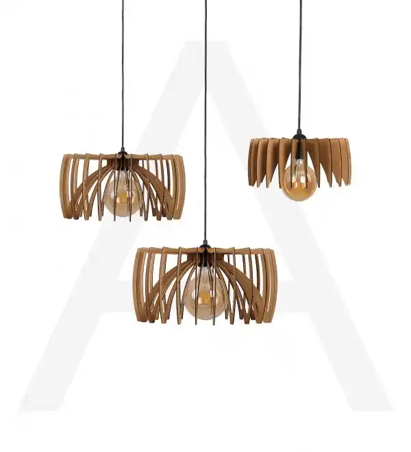 Tekli Ahşap Avize ile Modern ve Rustik Dekorasyonlara Şık Dokunuşlar