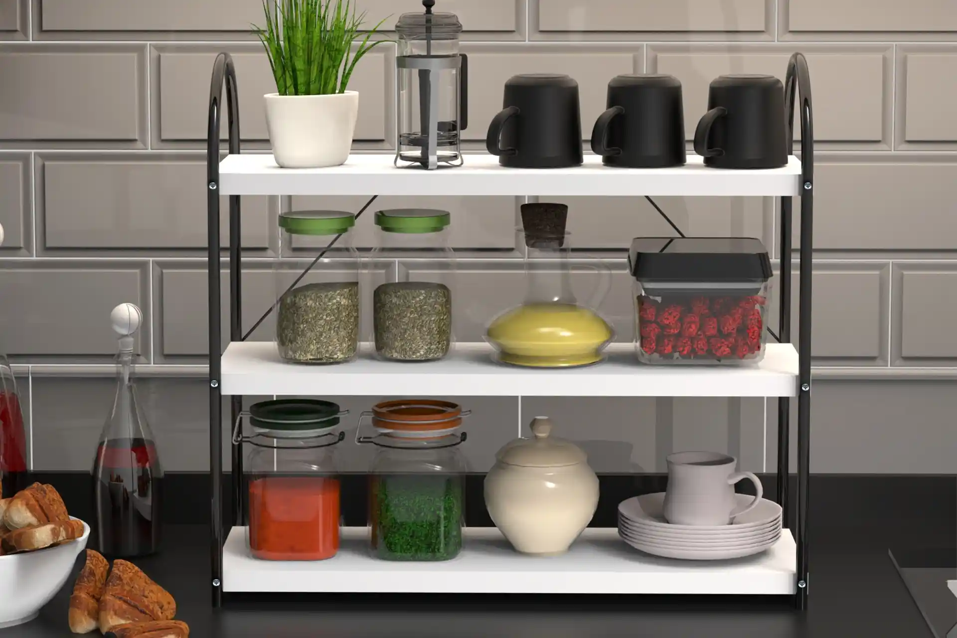 Tezgah Üstü Raflar ile Mutfak ve Yaşam Alanlarınızı Yenilikçi Şekilde Düzenleyin