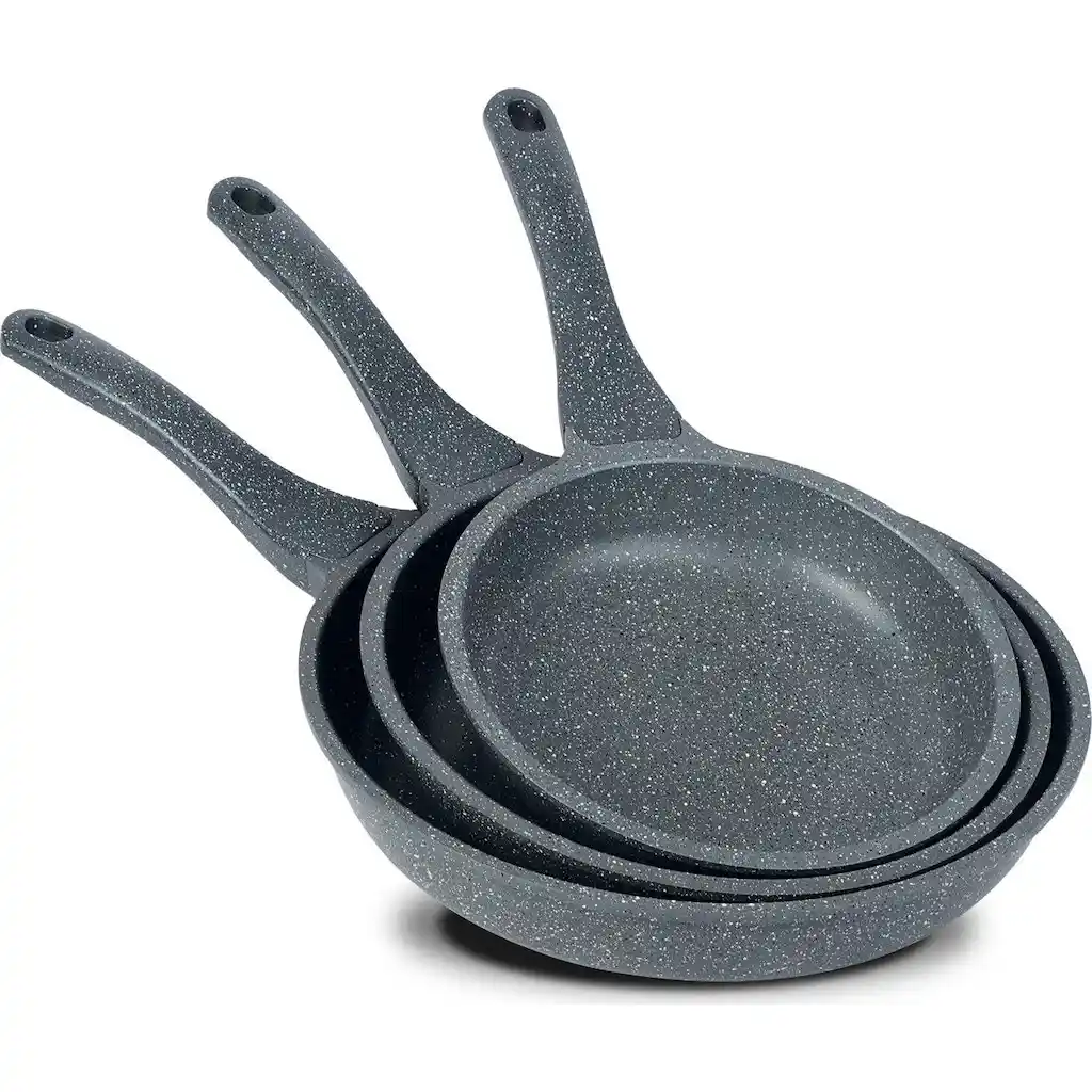 ThermoAD 3'lü Granit Döküm Tava Seti ile Mutfakta Estetik ve Dayanıklılık Sağlayın