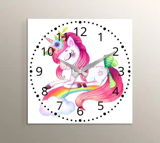 Unicorn Duvar Saati Dekorasyonunuzu Canlandıran Şık ve Renkli Tasarımlar