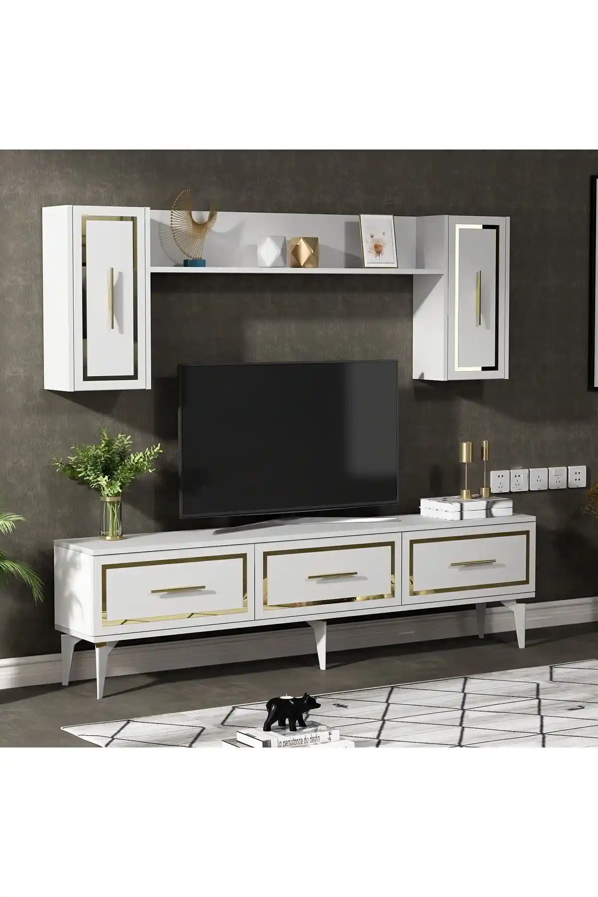 Vanessa TV Ünitesi Modern ve Şık Dekorasyon Çözümleriyle Oturma Odalarına Zarafet Katar