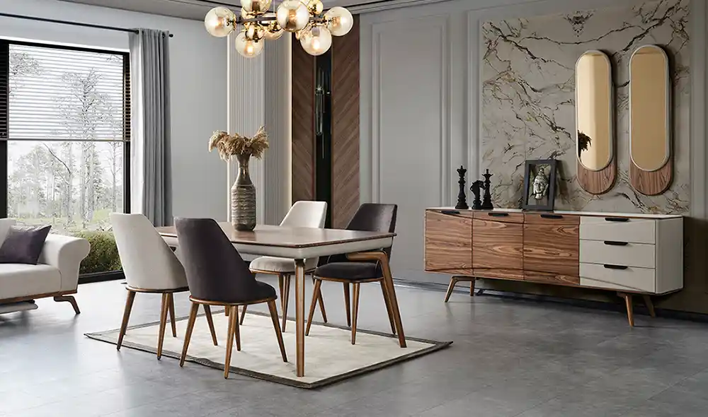 Vienna Tarzı Yemek Odası Dekorasyonu: Şıklık ve İşlevselliğin Uyumuyla Zarif Mekanlar