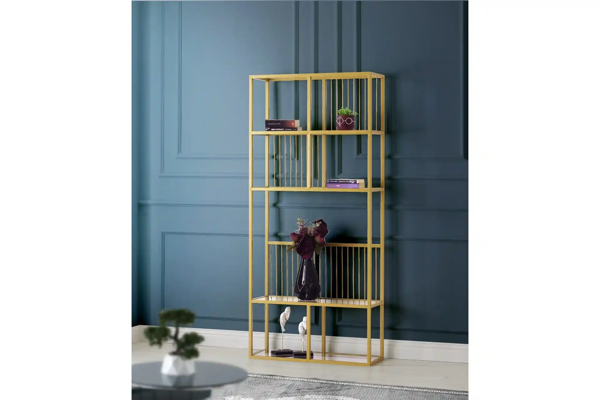 Vivense Gold Kitaplık ile Modern ve Şık Dekorasyon Çözümleri 75-90 Karakter