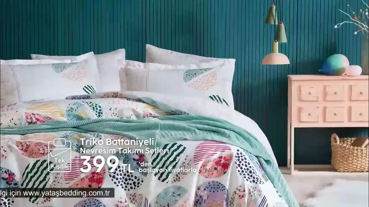 Yataş Triko Battaniyeli Nevresim Takımı ile Yatak Odası Dekorasyonunda Şıklık ve Konfor