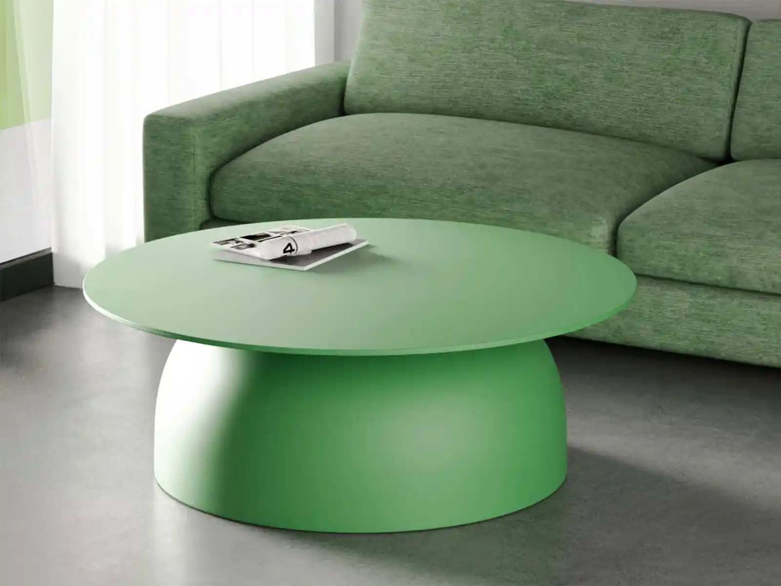 Yeşil Orta Sehpa Dekorasyonunda Şıklık ve Fonksiyonelliğin Buluşması