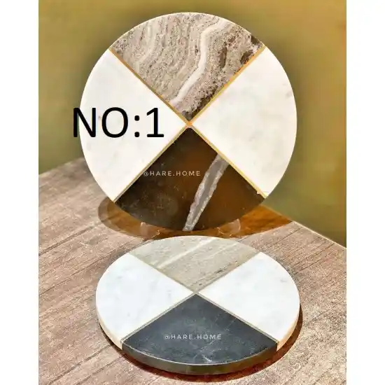 Yuvarlak Mermer Sunumluklar ile Dekorasyonunuza Zarafet Katın