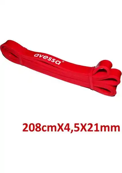 Avessa Lateks Güç Bantı 21 Mm Kırmızı: Dayanıklı ve Çok Yönlü Egzersiz Bantı