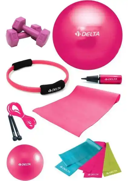 Delta 4 MM Minderli PFS Fuşya Full Pilates Seti: Çok Yönlü Egzersiz ve Sağlık Aracı