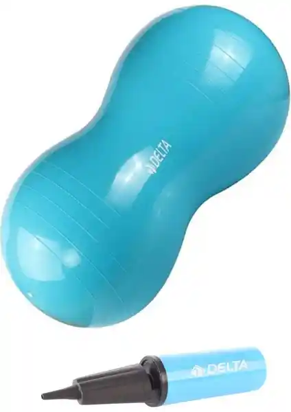 Delta Fıstık Şekilli Mavi Pilates Topu ve Pompası ile Egzersizleri Konforlu ve Verimli Hale Getirin