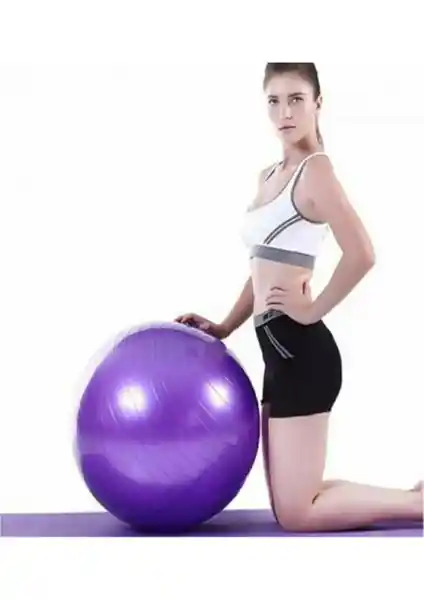 Pekial 65 cm Mor Pilates Topu: Denge ve Esneklik Geliştiren Çok Yönlü Egzersiz Aleti