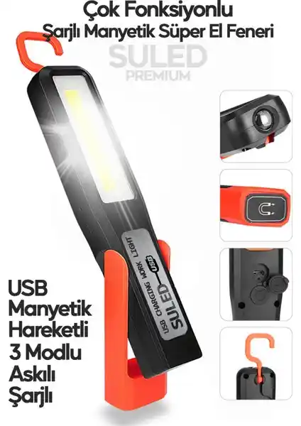 Suled Manyetik Tamirci El Feneri: Çok Fonksiyonlu ve Taşınabilir Aydınlatma Çözümü