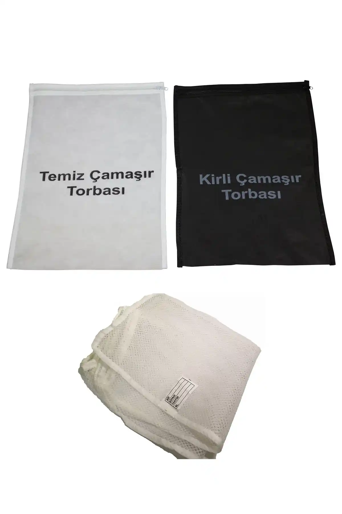 Asker ve Okul İçin Dayanıklı Temiz ve Kirli Çamaşır Torbası Seti ve Filesi