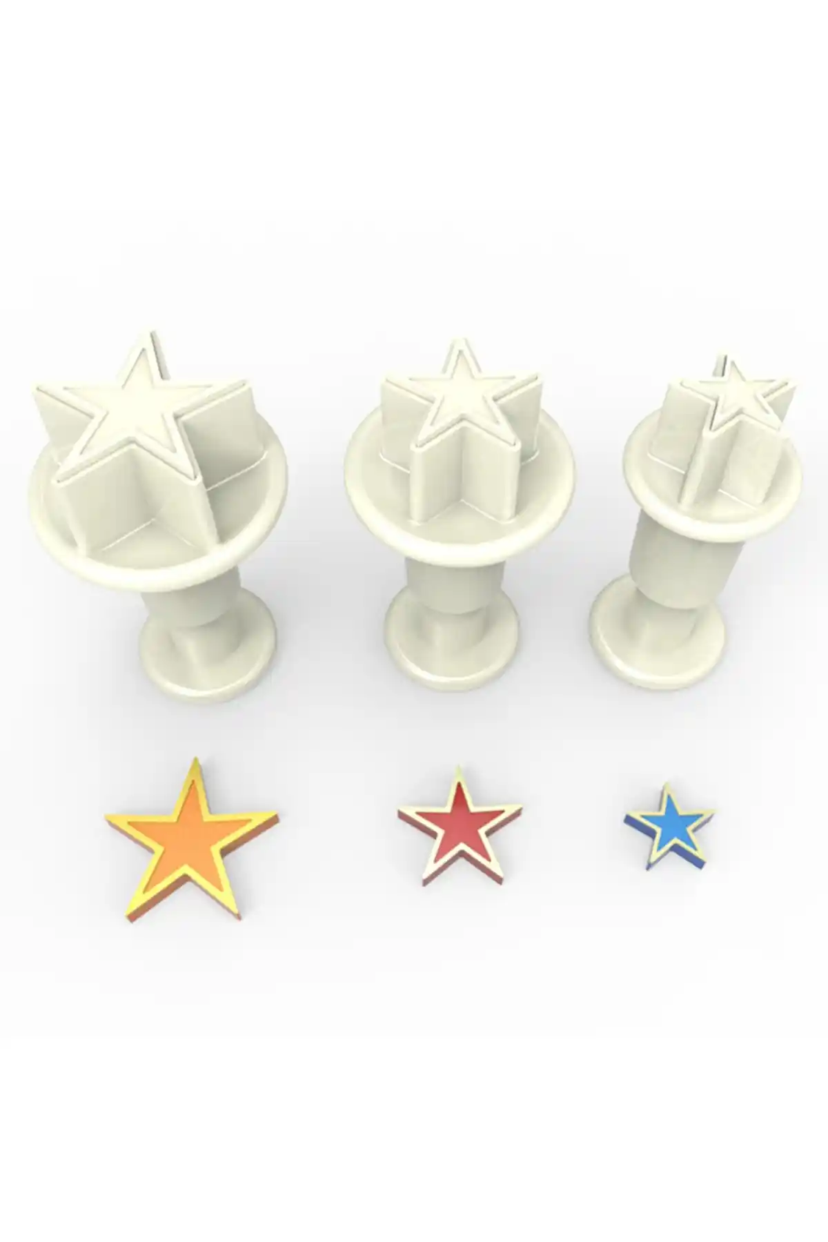 Butedo Yılz Mini Basmalı Kopat Kalıbı 3'lü Enjektörlü Tatlı Süsleme Aracı