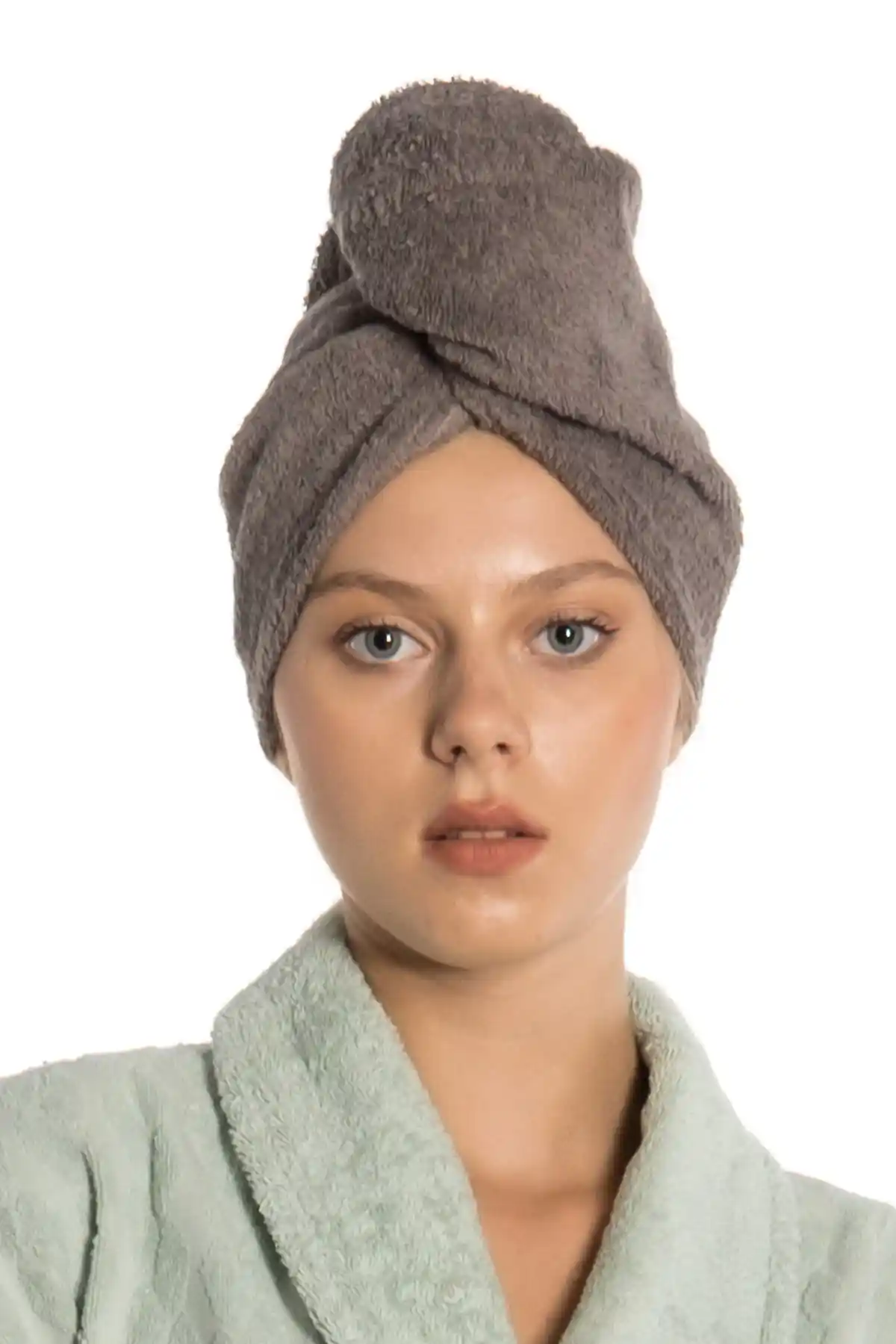 Eumenia Düz Eponj Düğmeli Havlu Koyu Gri Yüksek Kalite ve Çok Yönlü Kullanım İçin