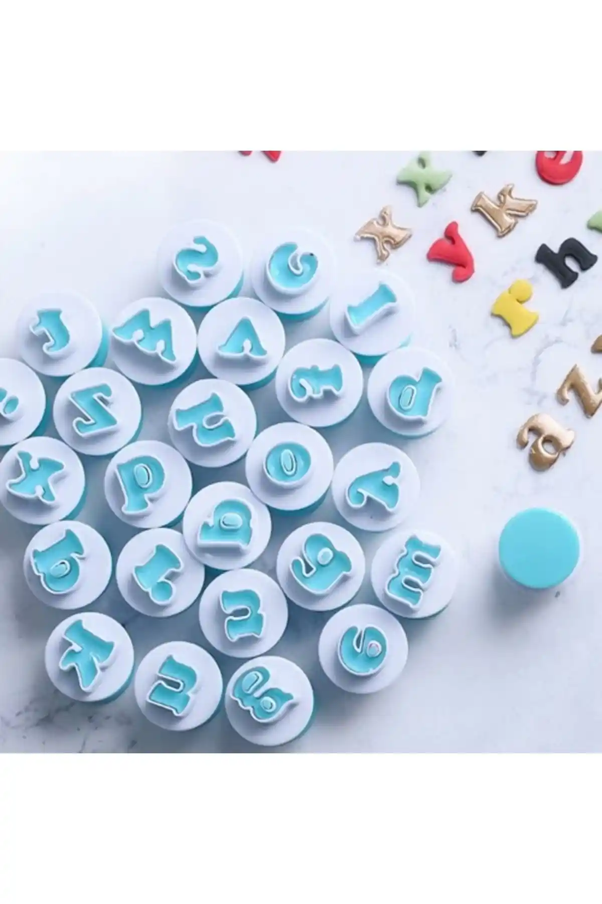 Genel Markalar Basmalı Alfabe Seti: Şeker Hamuru ve Pasta Süsleme İçin Pratik ve Dayanıklı