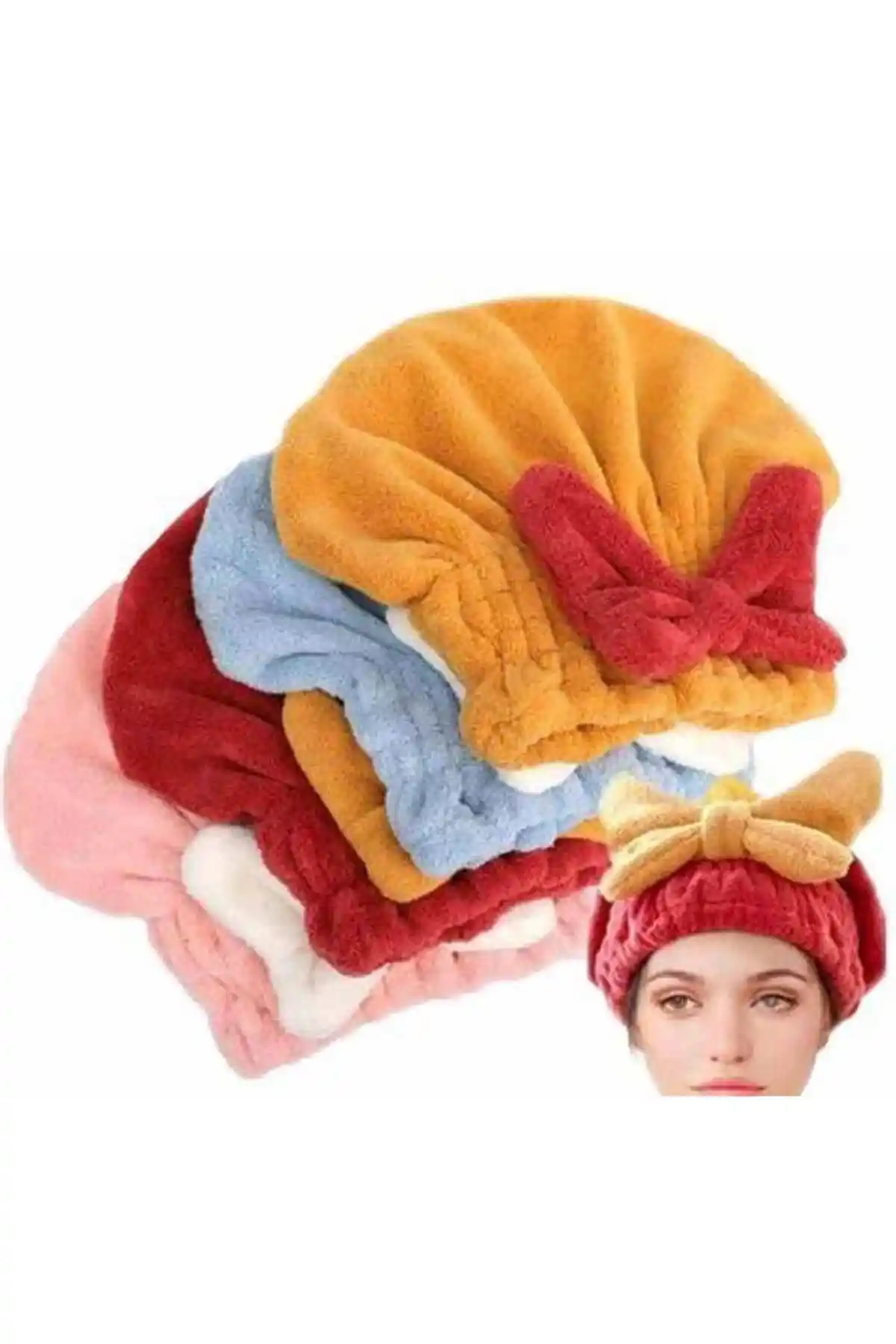 Genel Markalar Mikrofiber Saç Kurutma Bonesi Çok Fonksiyonlu ve Yüksek Kaliteli