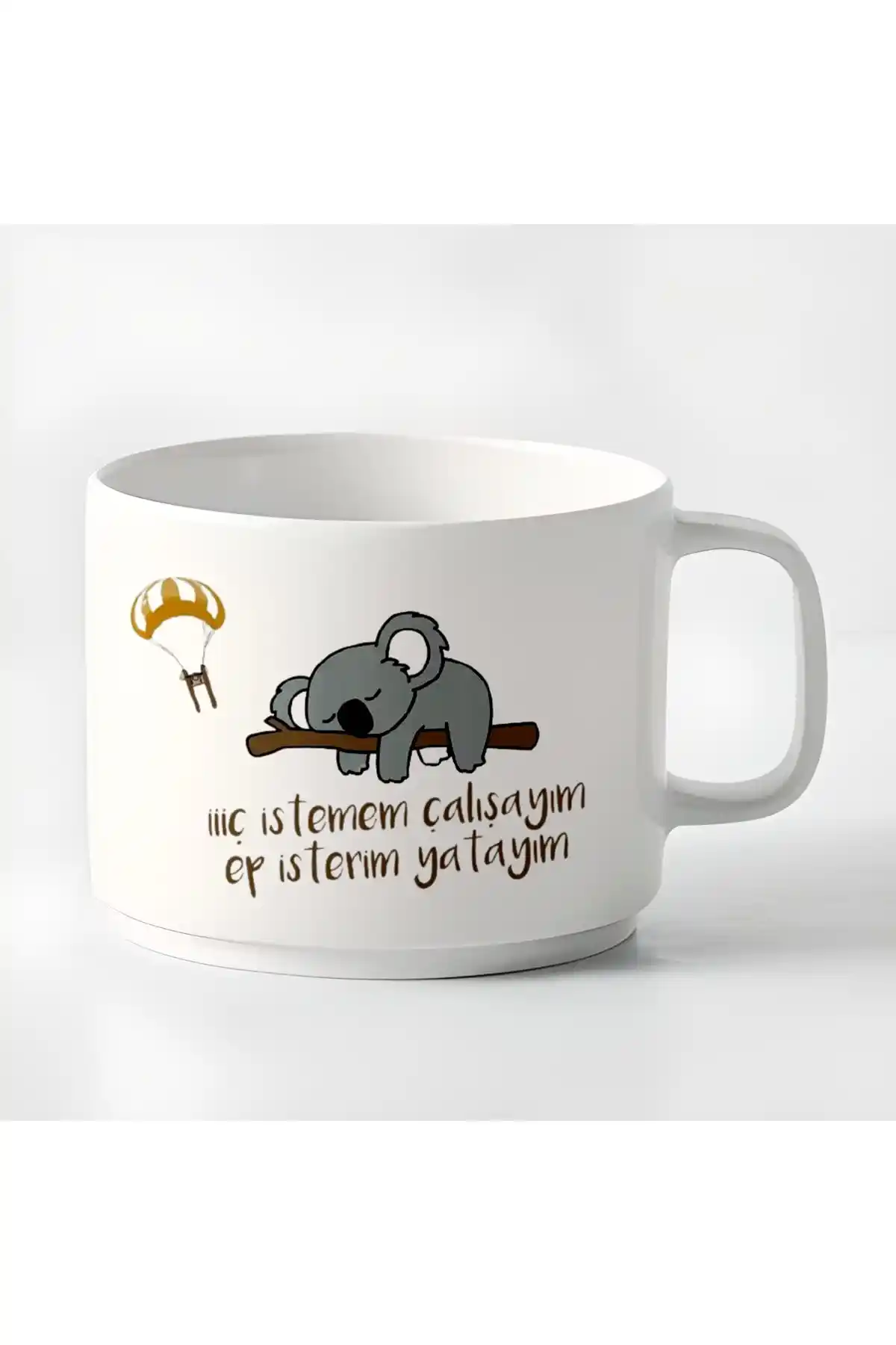 GünayStore Duble Türk Kahvesi Fincanı ve Espresso Koala Kupa: Modern ve Eğlenceli Tasarım