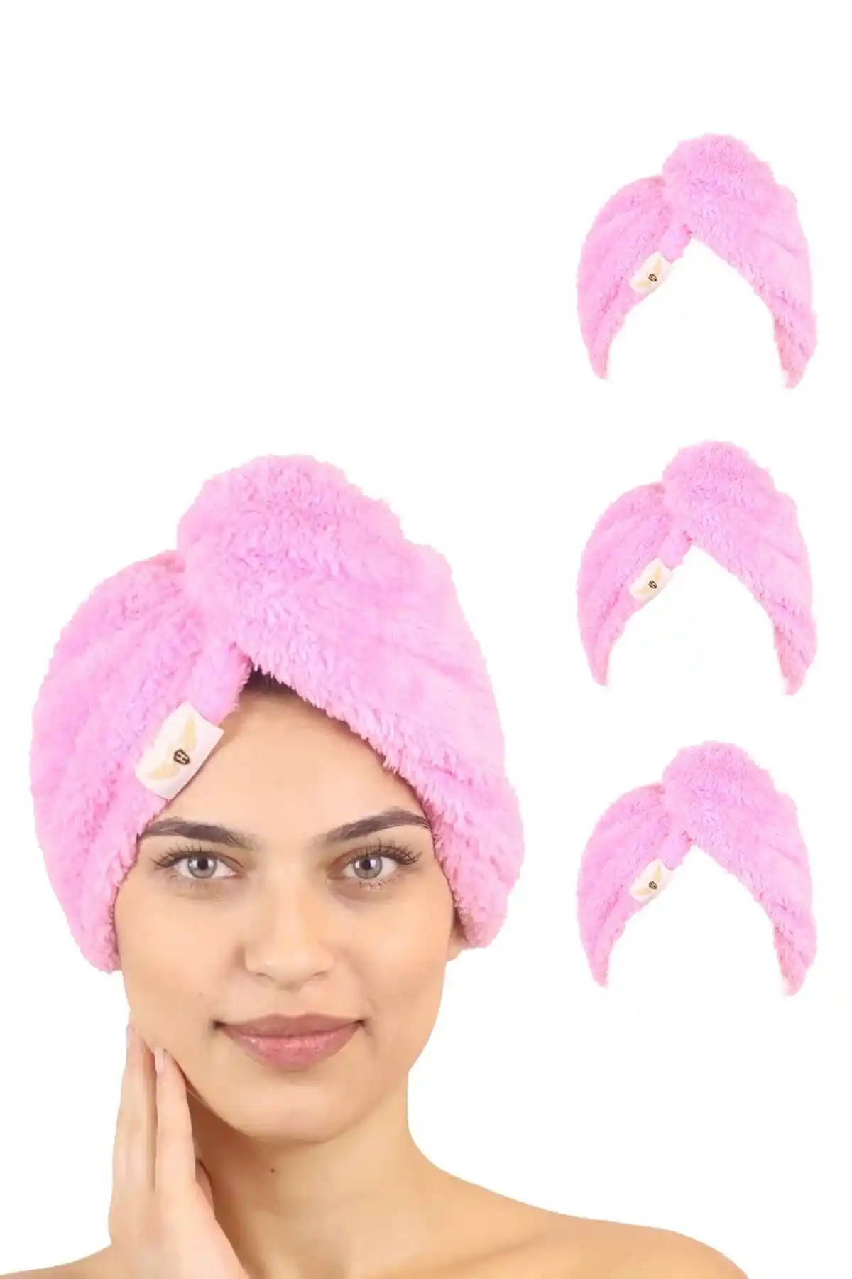 Heriya 3'lü Mikrofiber Saç Havlusu: Şık ve Pratik Kullanım İçin Uygun Banyo Aksesuarı