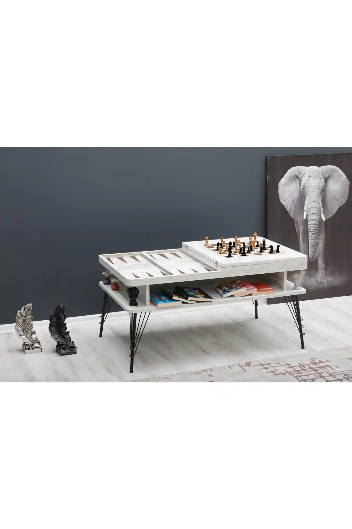 JoyMassa Çok Fonksiyonlu Satranç ve Tavla Masası Modern Tasarım ve Dayanıklılık