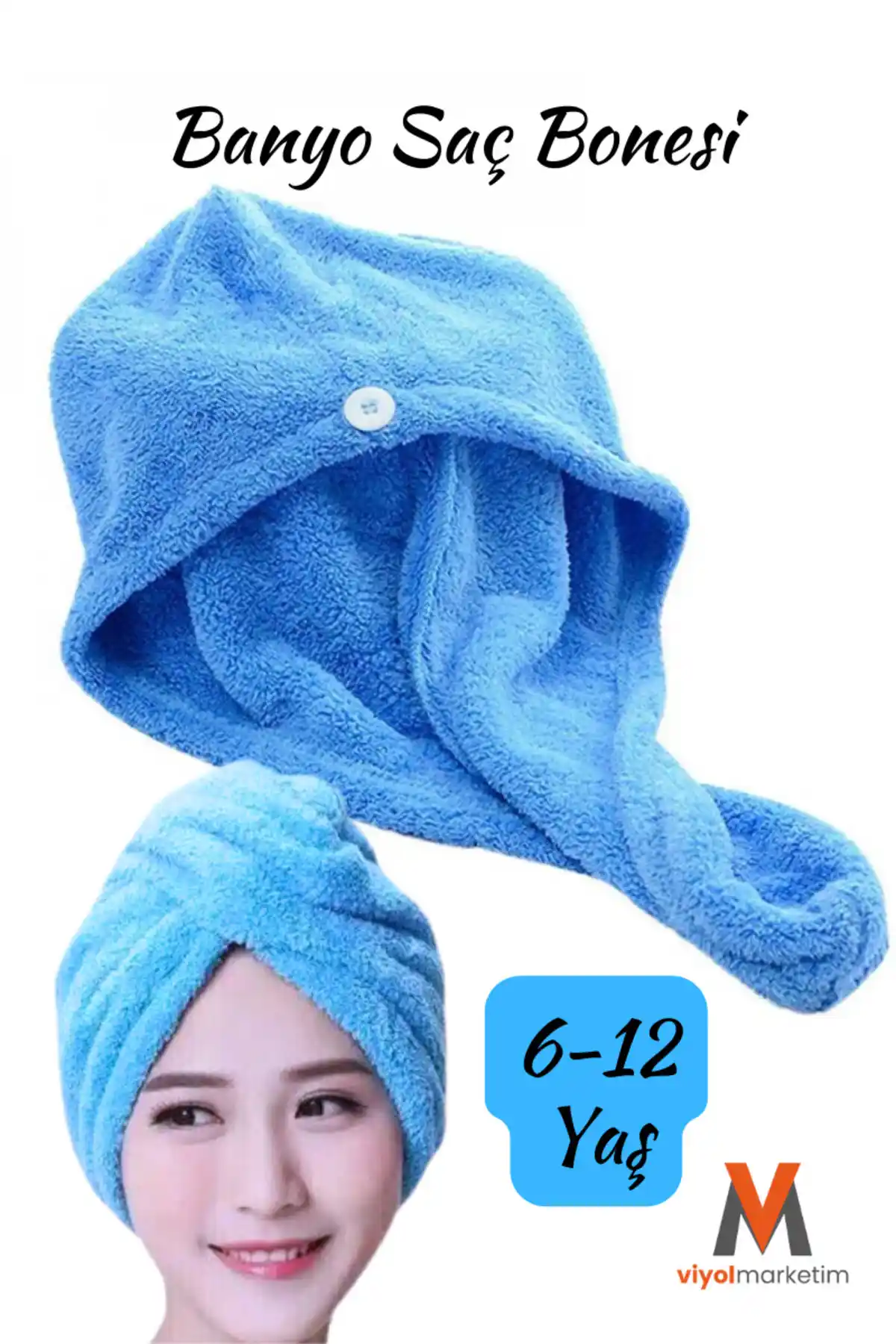 Mavi Mikrofiber Saç Havlusu: Günlük Kullanım İçin Pratik ve Şık Çözüm