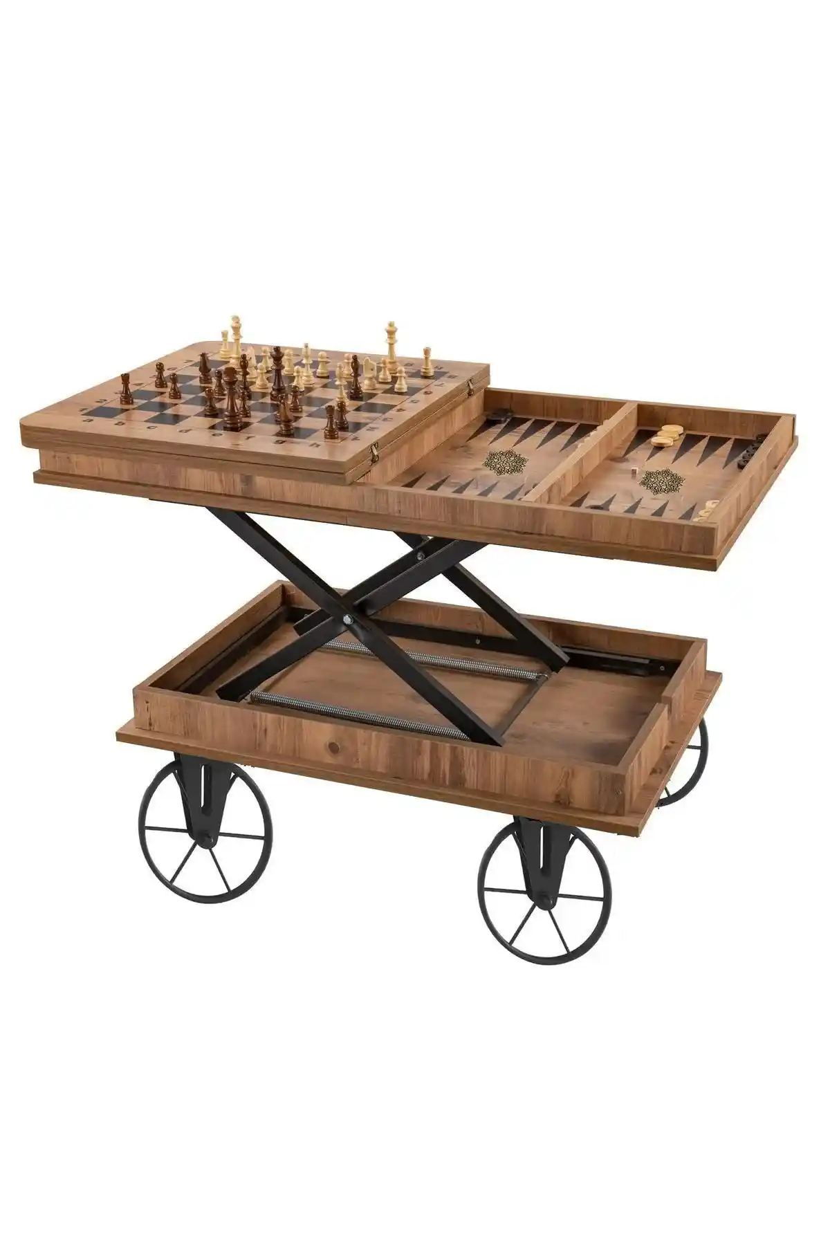 Mutlu Alışveriş Merkezi Akıllı Sehpa: Çok Fonksiyonlu Modern Ahşap Mobilya Parçası