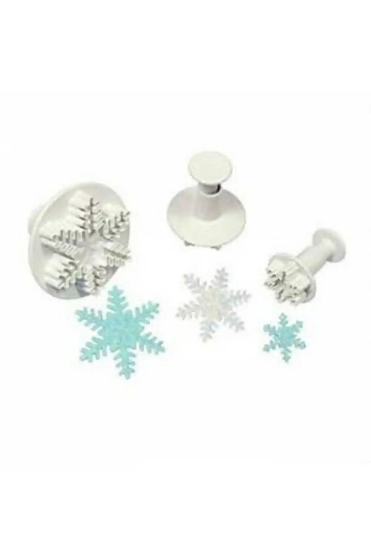 Pastaland Kar Tanesi 3'lü Mini Basmalı Kopat: Profesyonel ve Pratik Pasta Süsleme Aracı