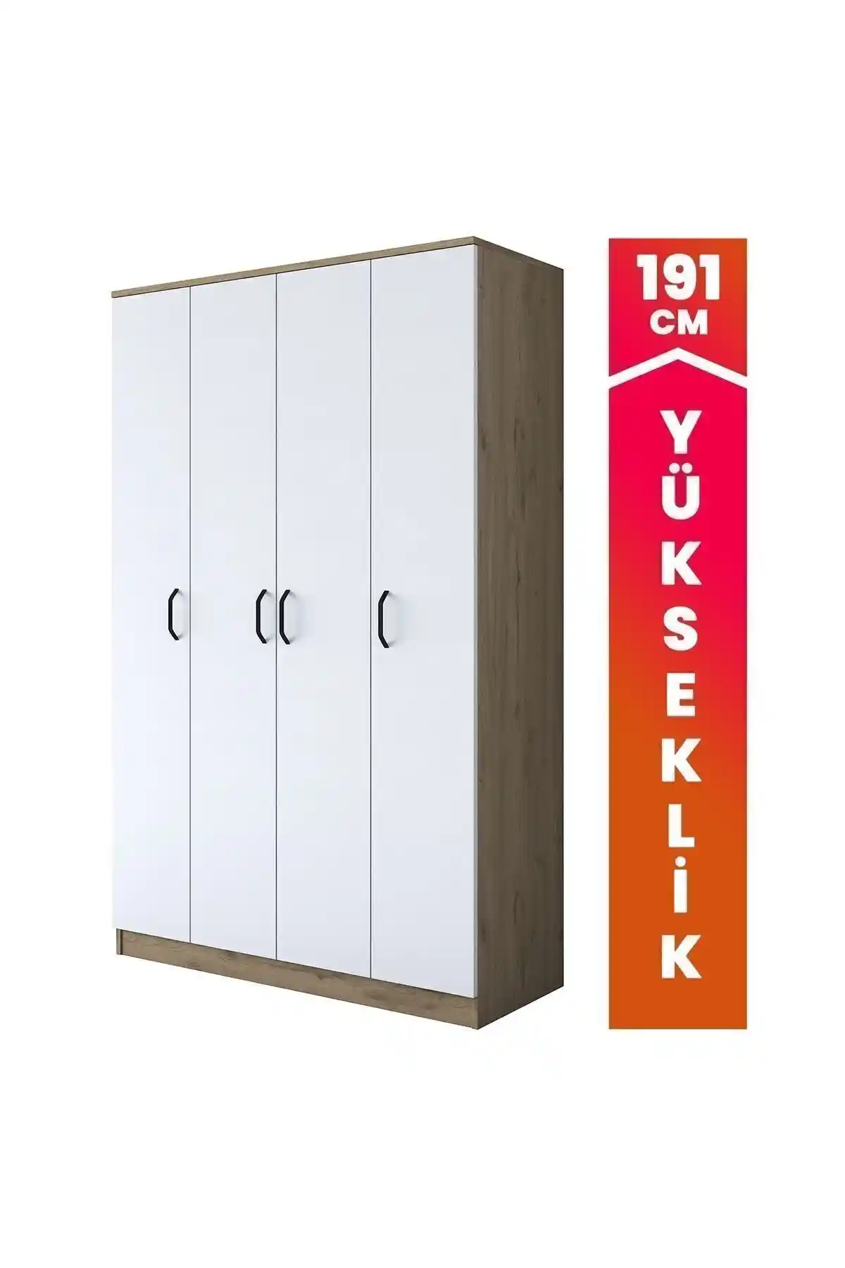 Rani Ba116 Geniş Gardırop Modern ve Şık Tasarımıyla Ev Dekorasyonuna Uyum Sağlar