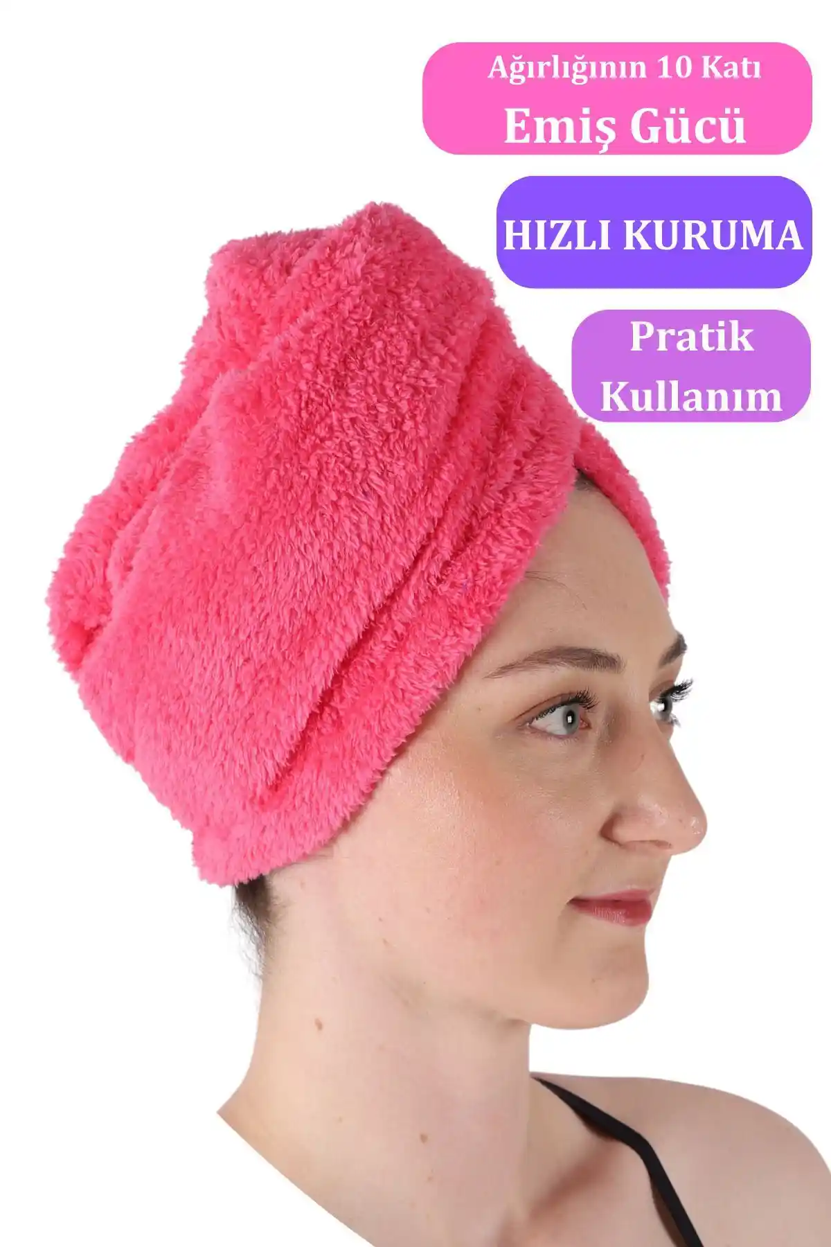 Vosvera Lüks Soft Saç Kurutma Bonesi Fuşya: Şık ve Konforlu Saç Kurutma Deneyimi