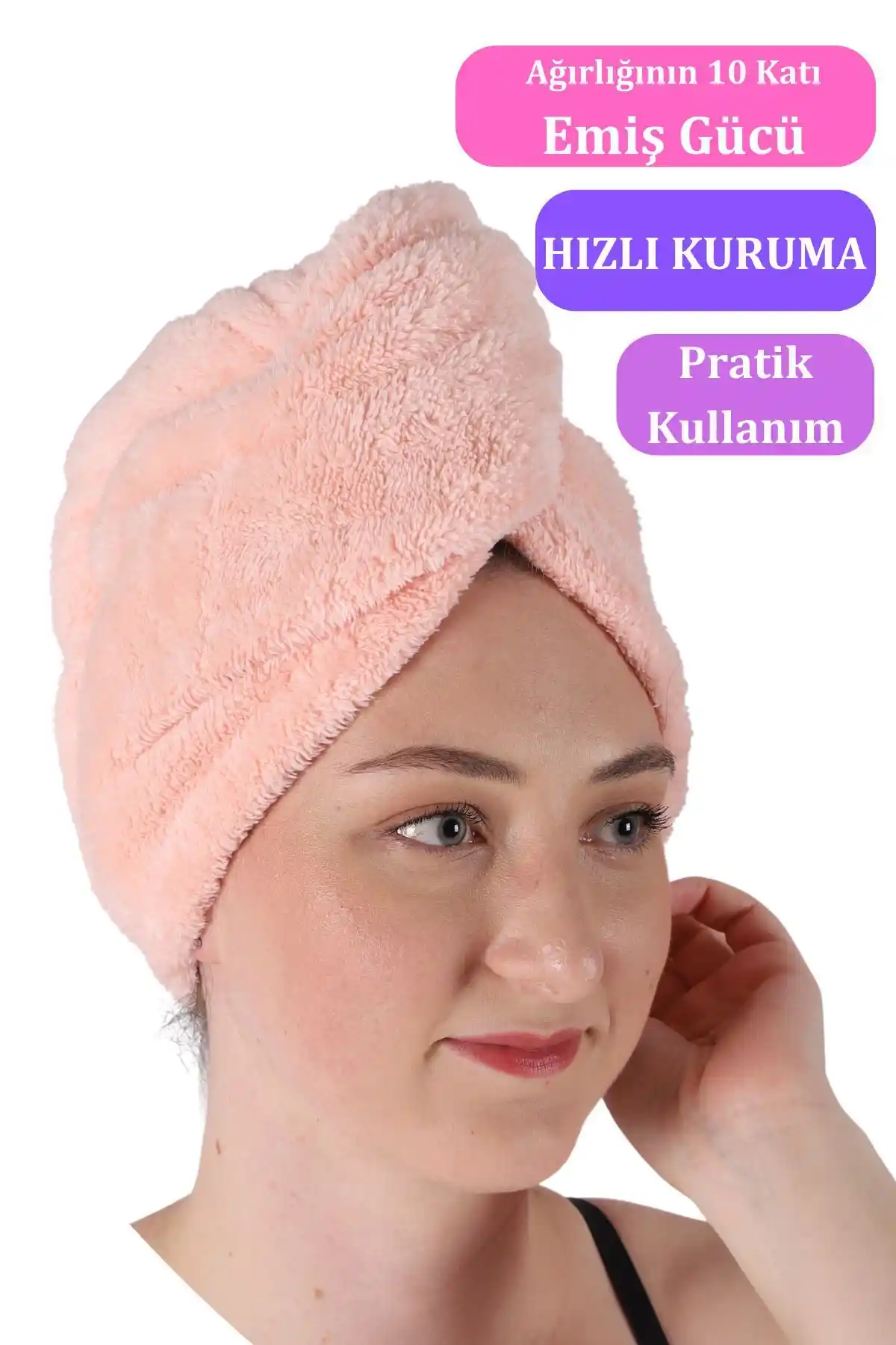 Vosvera Lüks Soft Saç Kurutma Bonesi Pembe: Şık ve Konforlu Banyo Aksesuarı