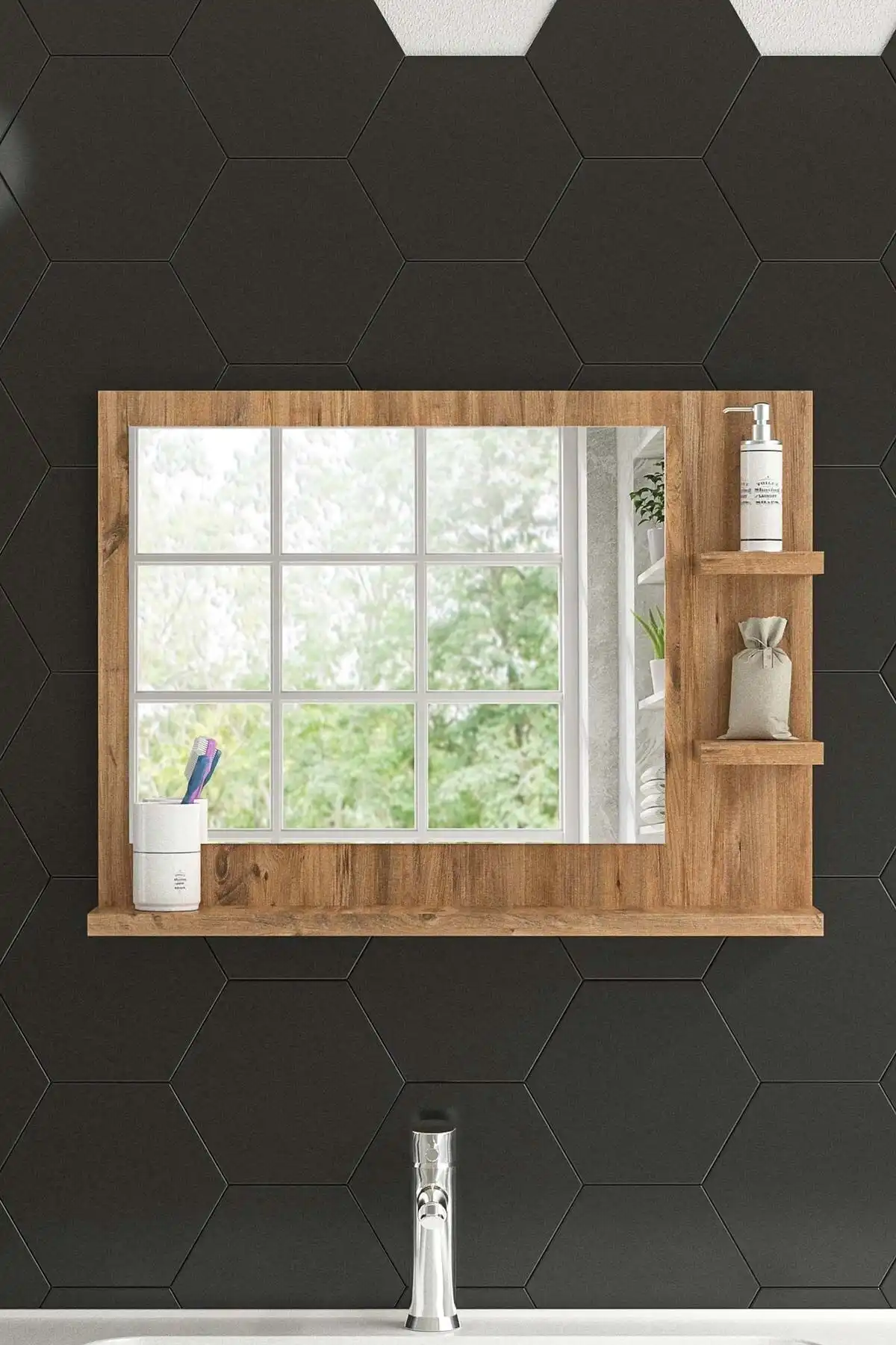 Bluecape Genova 60x45cm aynalı banyo rafı: Fonksiyonellik ve estetik tasarım