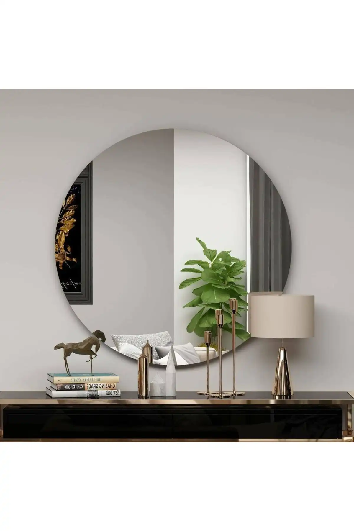 EFFE YAPI DEKOR 70 cm Çerçevesiz Yuvarlak Ayna ile Modern Bir Dokunuş