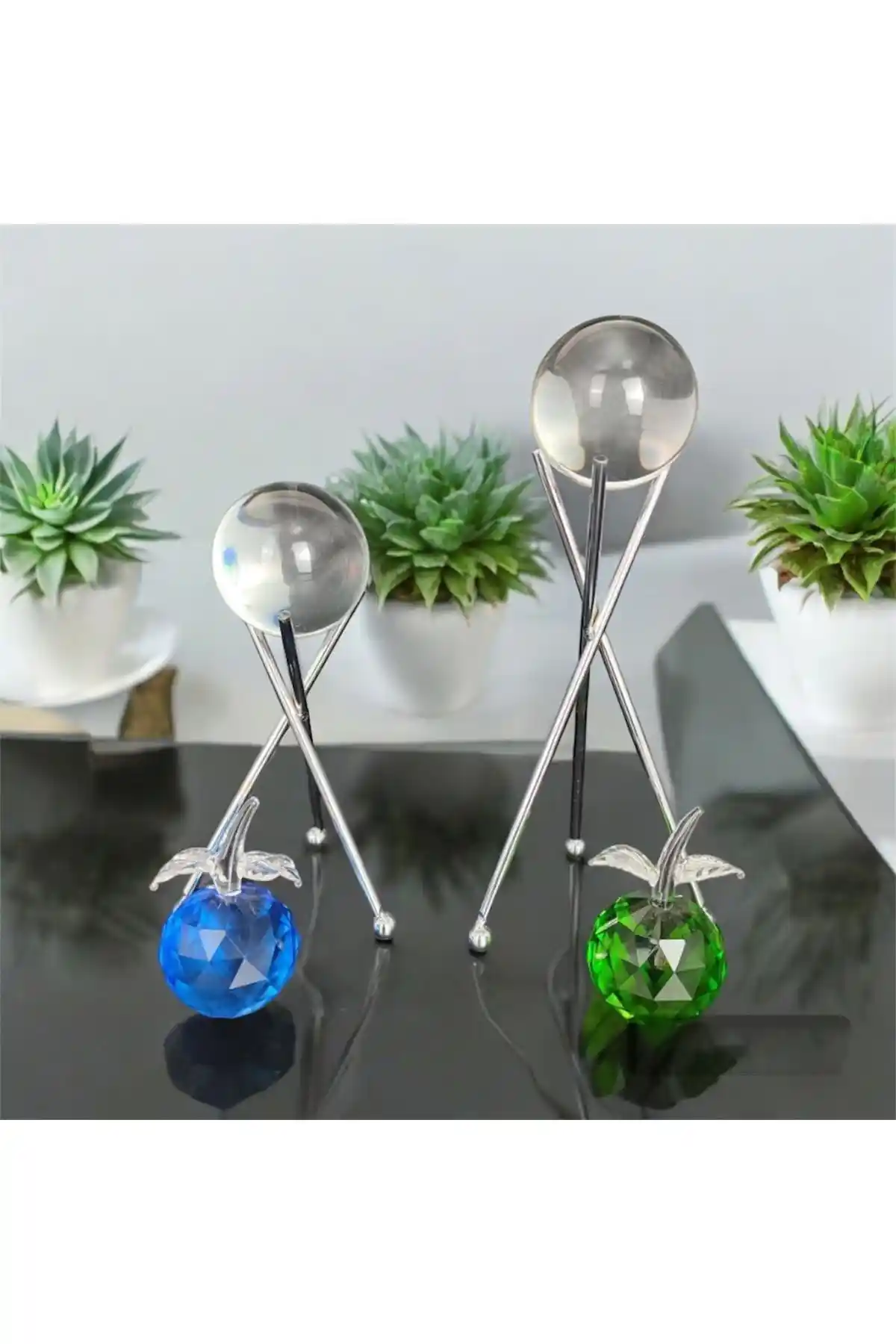 Farklıevim 2 Li Çapraz Ayaklı Gümüş Dekor ile Modern Ev Ofis Çözümleri