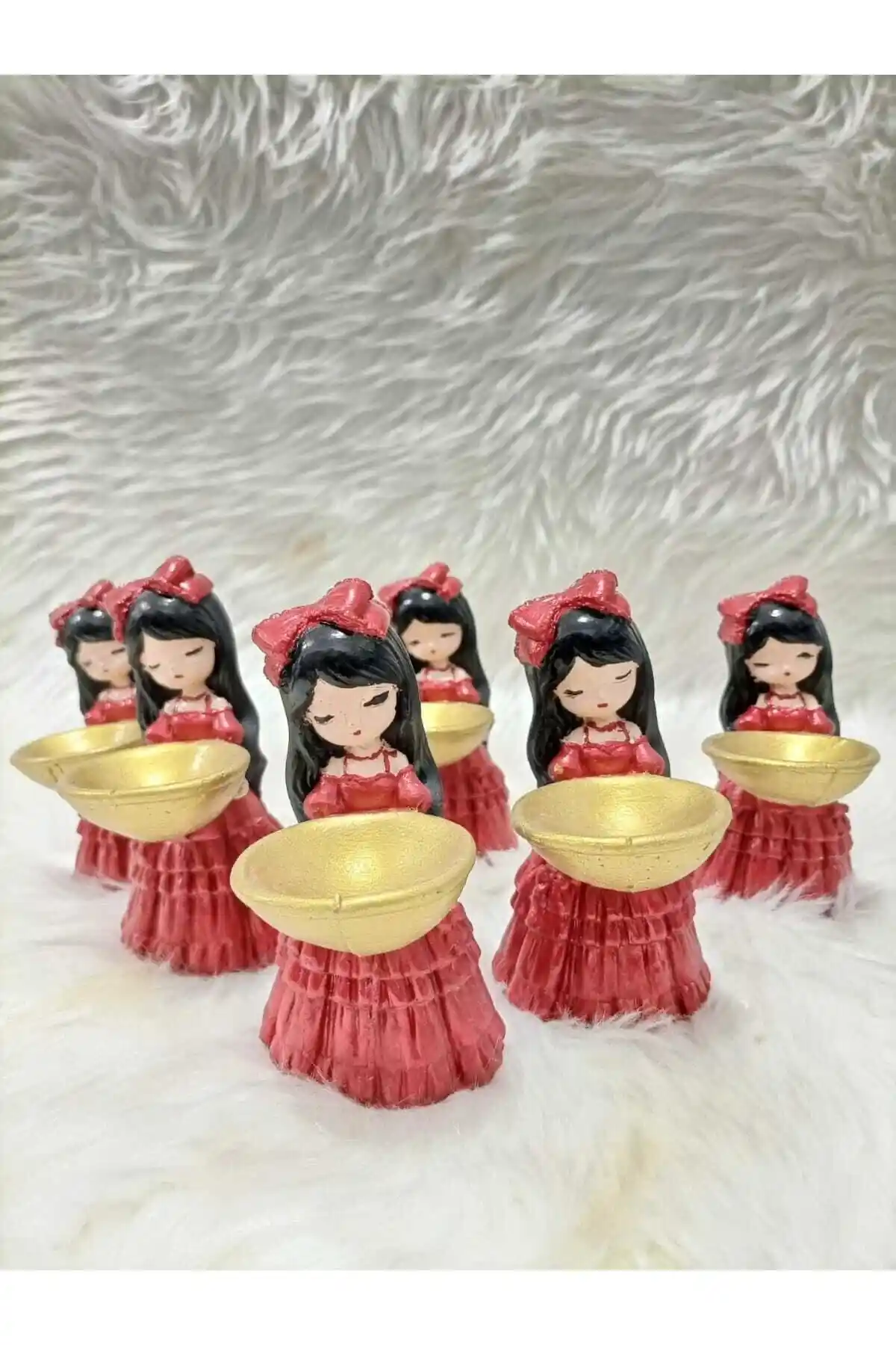 Hobi Trendim Lokumcu Kız 6'lı Set: Estetik Kahve Yanı Sunum Aracı