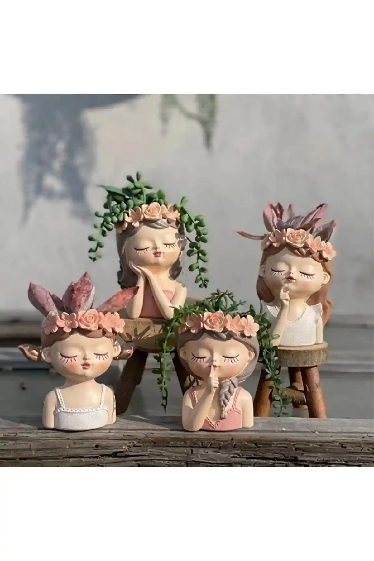 Lina Art El Yapımı 4'lü Set: Dekoratif Lady Kızlar ile Evinize Estetik Katın