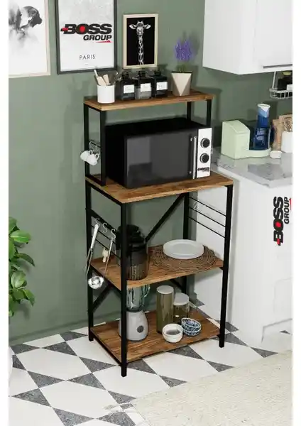 Boss Group Mutfak Bangosu Premium: Çok Amaçlı Modern Raf ve Düzenleyici Ürün