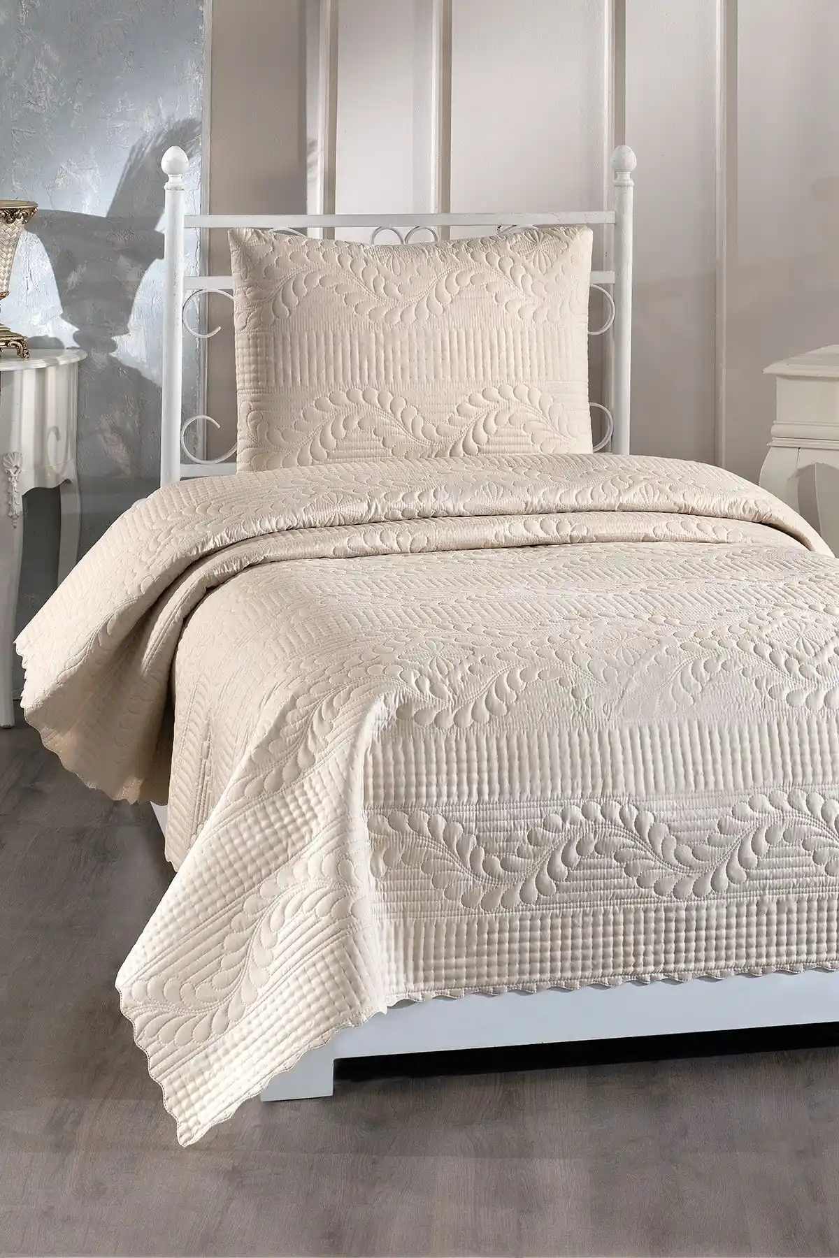 Çeyiz Diyarı Ultrasonik Kapitoneli Sena Tek Kişilik Yatak Örtüsü - Şıklık ve Konfor