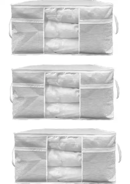 Esti 75x40x40 cm Pencereli Yastık Hurcu: Geniş, Fonksiyonel ve Toz Koruyucu Saklama Çözümü