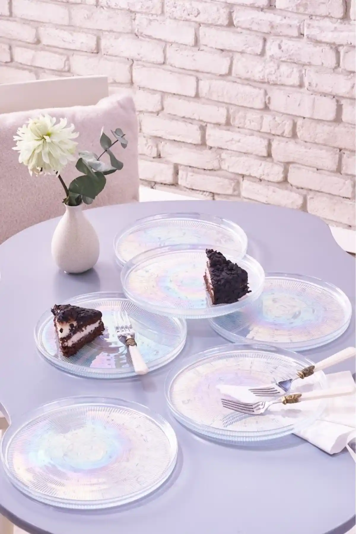 Karaca New Estela 6 Parça Cam Pasta Seti 21 cm - Modern Tasarım ve Dayanıklılık