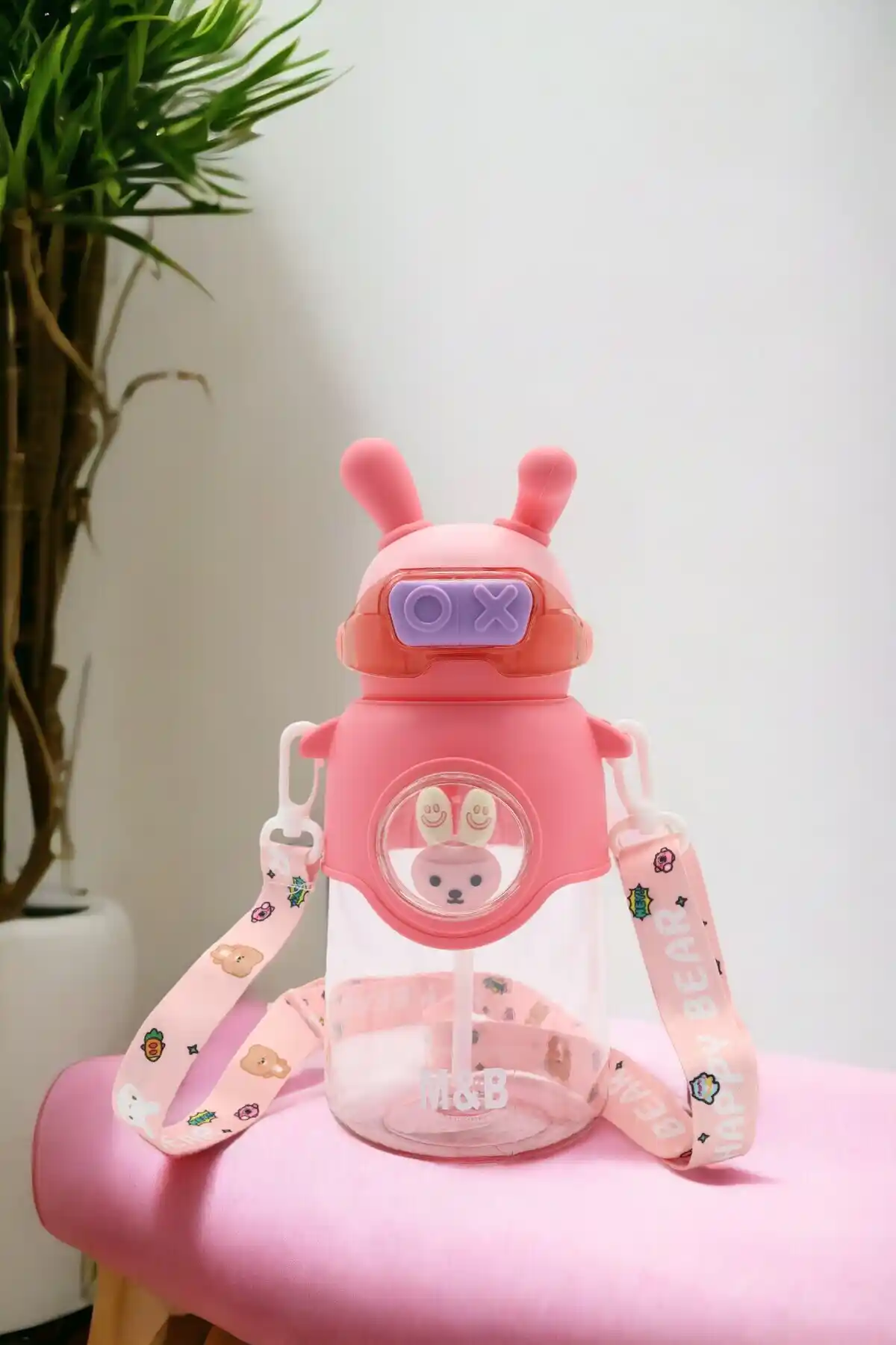 M&B WATER BOTTLE Astronot Tavşan Figürlü 750 ml Çocuk Suluk - Sağlıklı ve Dayanıklı