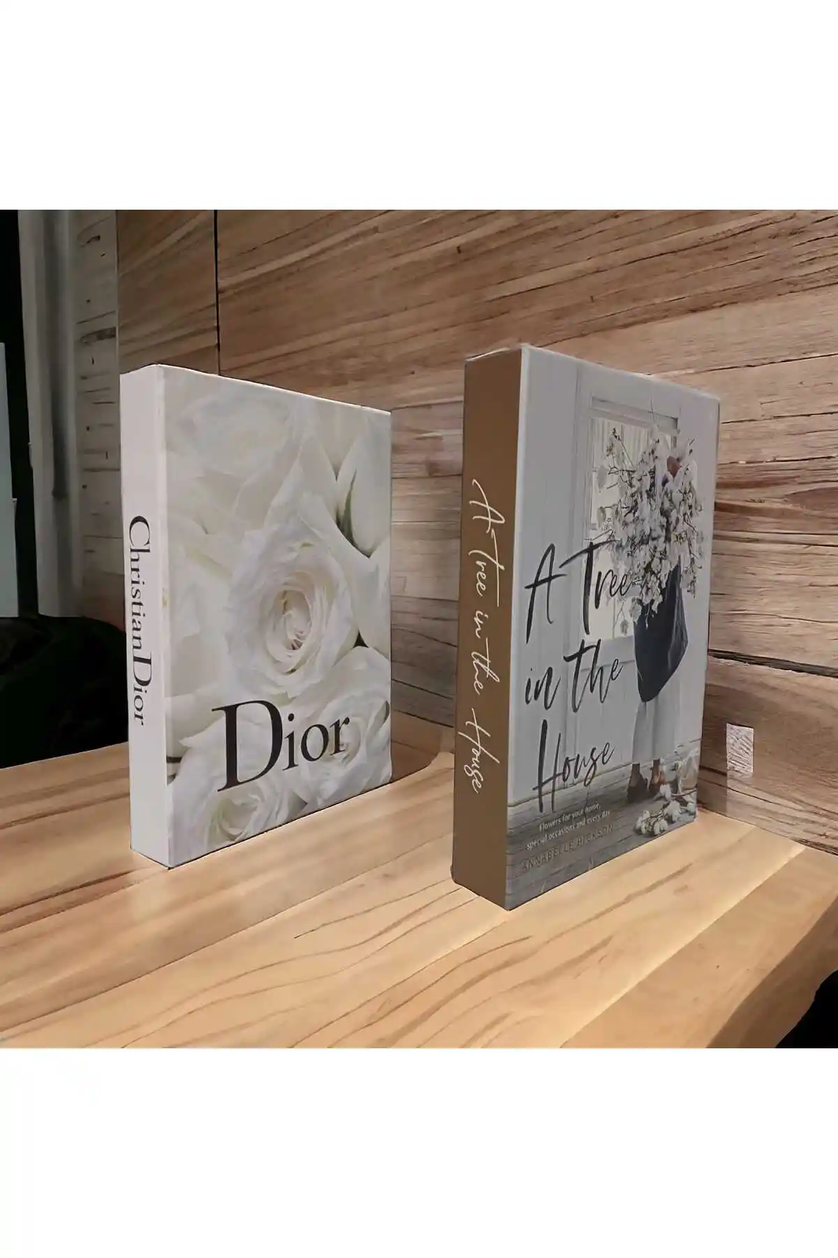 NARİBA A Tree & Dior Dekoratif Kitap Kutu 2’li Set ile Şık ve Fonksiyonel Düzenleme