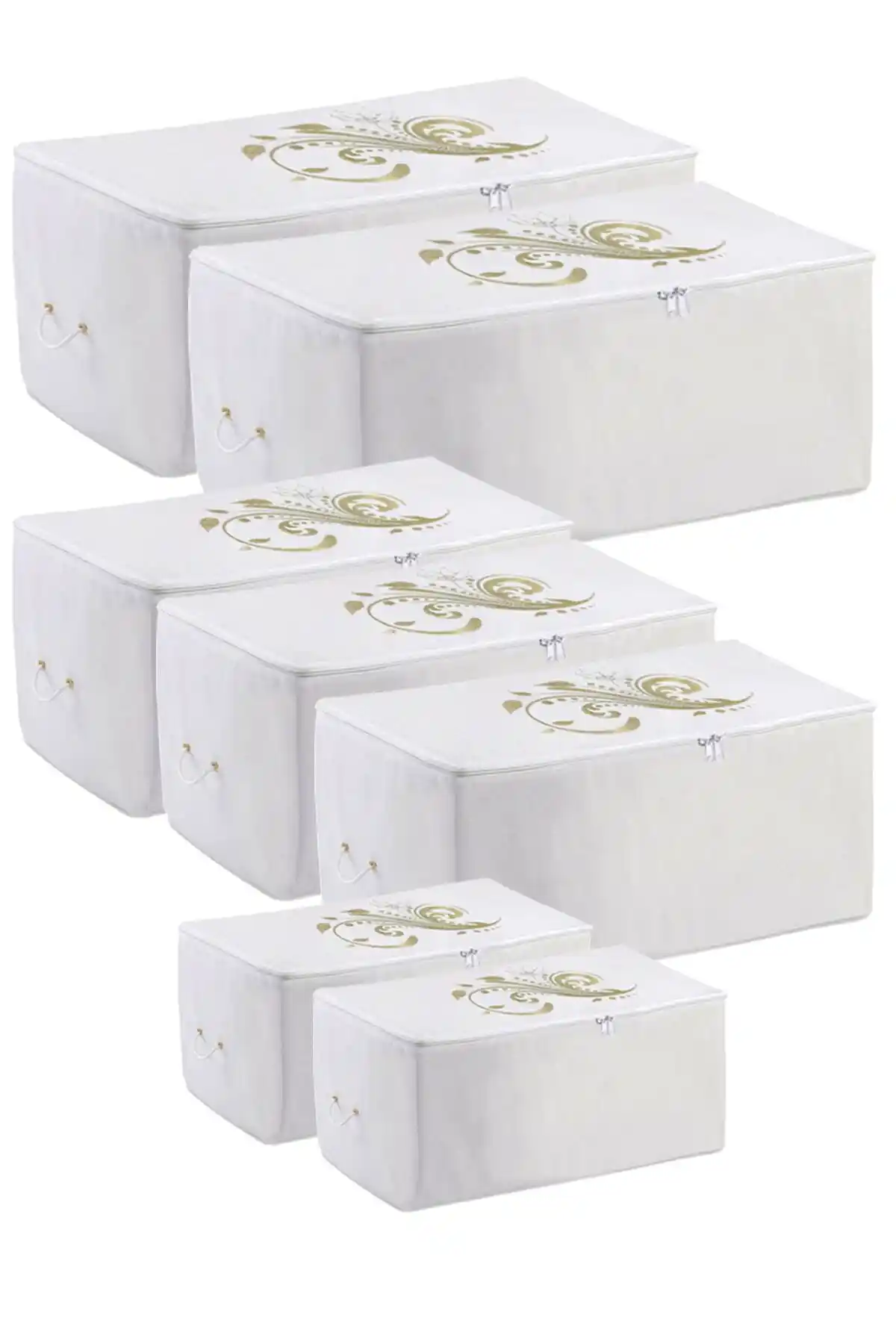 Umbellatum 2 Mega 3 Büyük 2 Küçük Hurç Seti Beyaz: Dayanıklı ve Fonksiyonel Depolama Çözümü