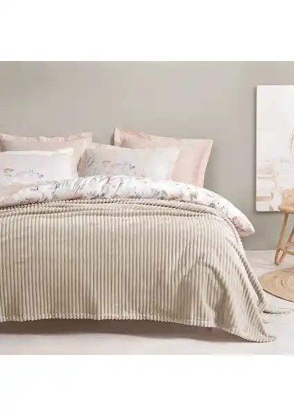 Yataş Holly Wellsoft Çift Kişilik Battaniye Ekru - Konfor ve Şıklık 200x220 cm