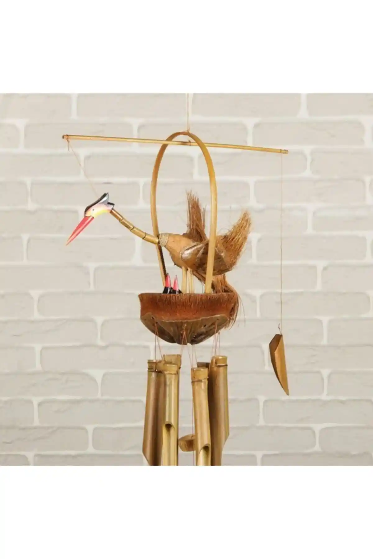 Bambu Leylek Rüzgar Çanları: Doğal ve Dekoratif Ev ve Bahçe Süsleri