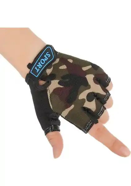 Alazpay Çocuk Yarım Parmak Silikon Bisiklet Eldiveni Güvenli ve Konforlu Kullanım İçin