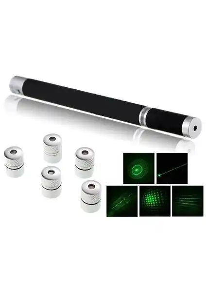 Autocsi CSI 100Mw 5 Başlıklı Yeşil Lazer Pointer ile Çok Yönlü Güç ve Dayanıklılık