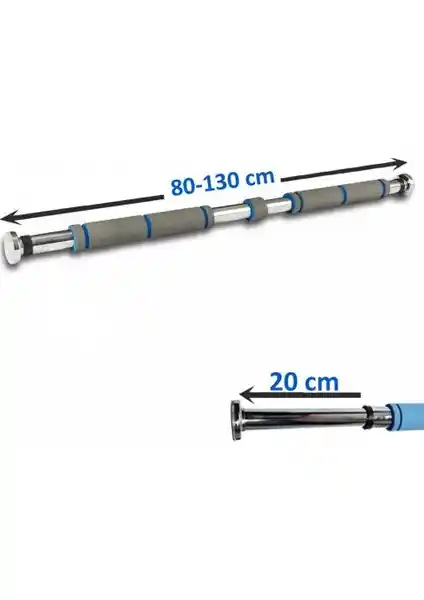 Avessa 80-130 cm ayarlanabilir kapı ve koridor barı dayanıklı ve kullanışlı spor ekipmanı