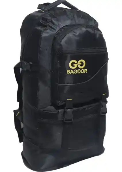 Baggor 65 Litre Körüklü Su Geçirmez Çok Gözlü Kampçı ve Seyahat Sırt Çantası
