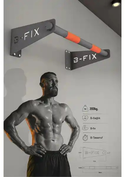 Betafix Betafiks Duvara Montaj Gri Barfiks Güç ve Dayanıklılık Sunar