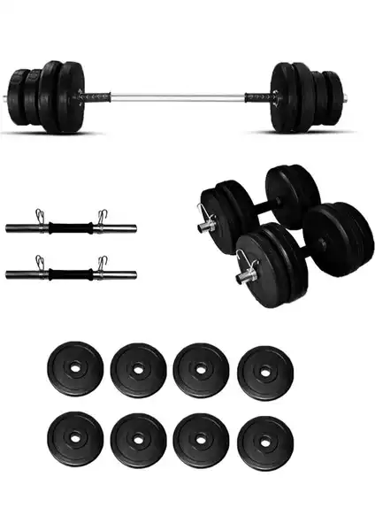 Borçinspor 25 kg Halter-Dambıl Seti ile Güç ve Dayanıklılık Artırma