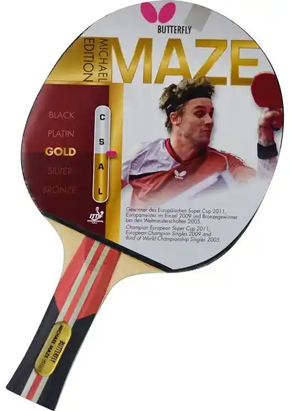 Butterfly Michael Maze Gold P.P. Masa Tenisi Raketi: Yüksek Performans ve Şık Tasarım Özellikleri